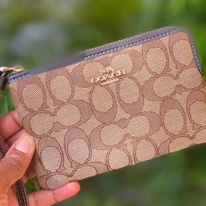 Classic Brown Coach Wristlet